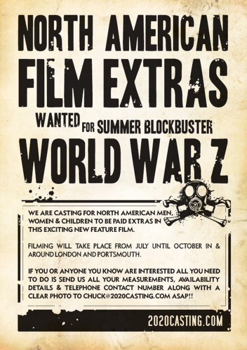 World+war+z+extras+casting