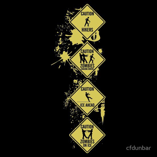 zombie-caution-signs